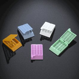 Cassette, Tissue Embedding with Attached Lid, 35 degree Writing Area, Aqua, 500/Dispenser Box, 2 Boxes/Unit