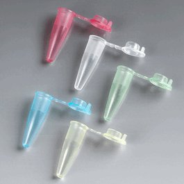PCR Tube, 0.2 mL, Thin Wall, PP, Attached Flat Top Cap, Natural