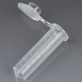 Microcentrifuge Tube, 2 mL, PP, Attached Snap Cap, Graduated, Amber, Certified: Rnase, Dnase and Pryogen Free, Stand Up Zip Lock Bag