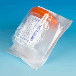 Tite-Rite Container, 120 mL (4 oz), PP, Sterile, Attached Orange Screw Cap, ID Label, Graduated, Individually Wrapped