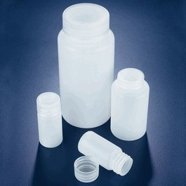 Bottle, wide mouth, 60 mL, HDPE, round, PP screwcap