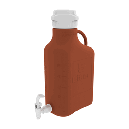 Foxx Life Sciences EZgrip Carboy with Spigot, 10L, Amber HDPE, 83B VersaCap