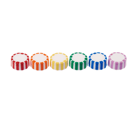 Celltreat Screw Top Microtube Caps ONLY, Grip Caps with Integrated O-Ring, Orange, Non-sterile
