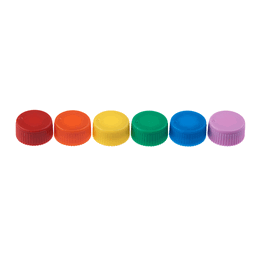 Celltreat Opaque Screw Top Microtube Caps ONLY, O-Ring, Orange, Non-sterile