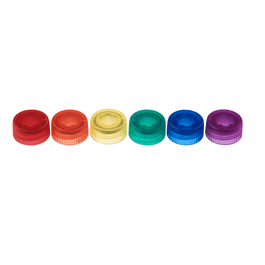 Celltreat Translucent Screw Top Microtube Caps ONLY, O-Ring, Assorted Colors, Non-sterile