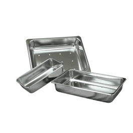Stainless Steel High-Sided Perforated Trays, 8-7/8 x 5 x 2 in. (22.5 x 12.7 x 5.1 cm)