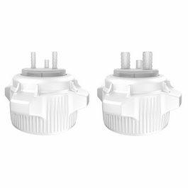 Foxx Life Sciences VersaCap, 83 mm, Open Cap w/ 2 x 1/2 in. Molded In HB Adapter