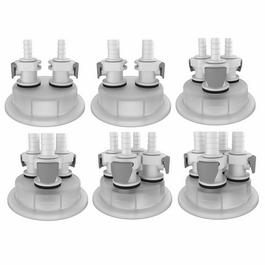 Foxx Life Sciences VersaCap Adapter, 83 mm, 4 x 3/8 in. HB, Quick Connect