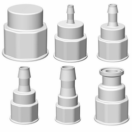 Foxx Life Sciences VersaBarb, Spigot Fitting, 1-1/8 Thread w/ 3/4 in. HB