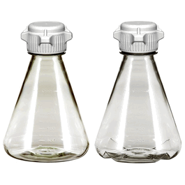 Foxx Life Sciences Erlenmeyer Flask, 1L, Polycarbonate, 53 mm Cap, Baffle, Non Sterile