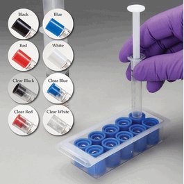 Sterile Tamper-Evident Caps for Luer Lock Syringes, 10 Caps per Tray; 10 Trays per Pack, Red