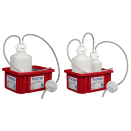 Foxx Life Sciences VacTrap, 2L + 1L, HDPE, Red Bin, 1/4 in. I.D. Tubing