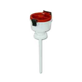 Foxx Life Sciences EZwaste 4 in. Safety Funnel, HDPE, Red Lid, VersaCap 38-430 mm