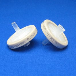 25 mm Regenerated Cellulose Syringe Filter with 1.0 um Glass Fiber Prefilter, 0.45 um, Non-sterile