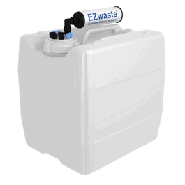 Foxx Life Sciences EZwaste System, UN/DOT, 13.5L, HDPE, 70 mm Cap, 4 x 1/8 in., 3 x 1/4 in. O.D. Tube Fittings and Filter