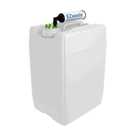 Foxx Life Sciences EZwaste System, UN/DOT, 20L, HDPE, 70 mm Cap, 4 x 1/16 in. O.D. Tube Fittings, 4 HB and Filter