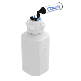 Foxx Life Sciences EZwaste System, 4L, HDPE, 83 mm Cap, 4 x 1/16 in. O.D. Tube Fittings, 4 HB and Filter