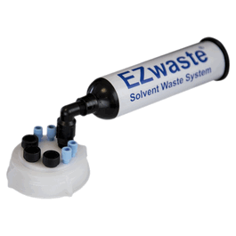 Foxx Life Sciences EZwaste System, UN/DOT, 70 mm Cap, 4 x 1/8 in., 4 x 1/4 in. O.D. Tube Fittings and Filter