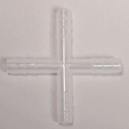 United Scientific Polypropylene 4-Way Connectors for 8 mm tubing