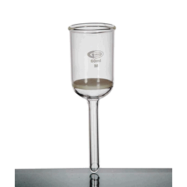 United Scientific 15 mL Borosilicate Glass Buchner Funnel with Coarse Fritted Disc