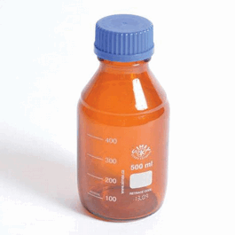 United Scientific Amber Borosilicate Glass Media / Storage Bottle, 100 mL