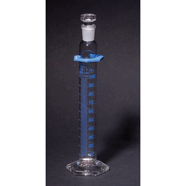 Graduated Cylinder, Double Scale, Class A, Batch Certified With Stopper, 10 mL