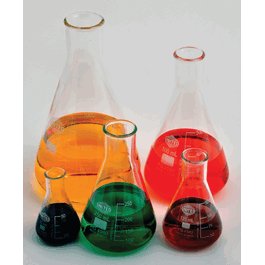 Erlenmeyer Flask, Narrow Mouth, Borosilicate Glass, 125 mL