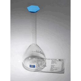 Volumetric Flask, Class A, with Snap Cap, Batch Certified, QR, 100 mL
