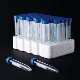 Centrifuge Tubes, 15 mL, Sterile, Clear, Racked, 50 x 10