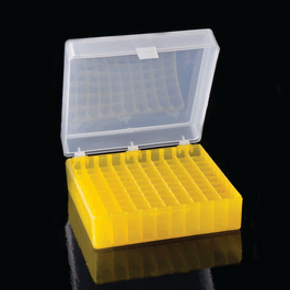 PP Hinged Storage Box for Microtubes / Cryo Vials, 100 Places