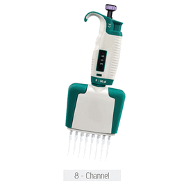 Multichannel Micropipettes, 8 Channel, 20 - 200 uL