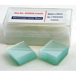 United Scientific No. 1 Glass Coverslips, 22 x 22 mm, 1 oz