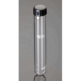 United Scientific 10 mL Round Bottom Culture Tubes with Cap, 25 x 50 mm