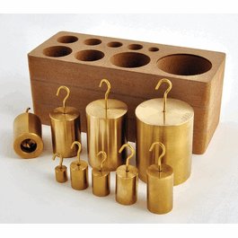 United Scientific Brass Hooked Weight Set of 9