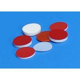 JG Finneran 10 mm x 0.050 in. Red PTFE/Silcone Septa