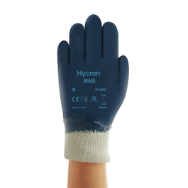 Ansell Hycron Fully Nitrile Coated Cotton Jersey Gloves with Knit Cuff, Size: 9