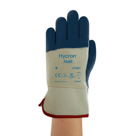 Ansell Hycron 3/4 Nitrile Coated Cotton Jersey Gloves with Knit Cuff, Size: 10