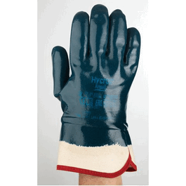 Ansell Hycron Fully Nitrile Coated Cotton Jersey Gloves with Safety Cuff, Size: 10