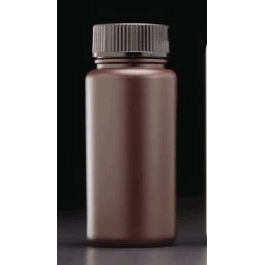 JG Finneran 500 mL Amber Wide Mouth HDPE Bottle, 55 mm Closure
