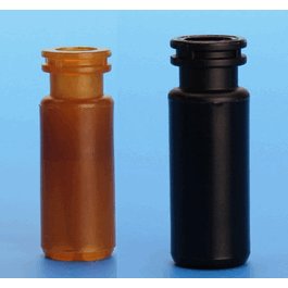JG Finneran 500 uL Amber Polypropylene Limited Volume Snap Ring/Crimp Top Vials, 12 x 32 mm, 11 mm Crimp