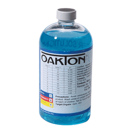 Oakton High-Accuracy pH Buffer Solution, 10.000 pH +/-0.005 at 25C, Blue, 500 mL