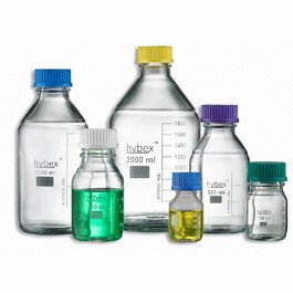 hybex Media storage bottle, 50 mL with standard (GL32) white cap