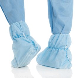 KIMTECH A8 Certified Ankle-High Shoe Covers with Traction Strips, Blue, XL