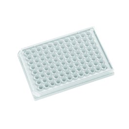 Krystal 384-well Polystyrene Opaque body Clear Bottom Microplates, 120ul, White, T/C Treated, Individually packed, Sterile