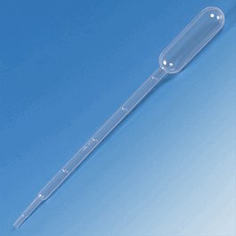 Globe Sterile 5 mL Large Bulb LDPE Transfer Pipets with Narrow Tip, Graduated to 1 mL, 148 mm, 20/Bag, 20 Bags/Case