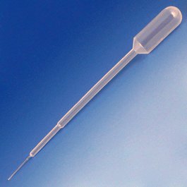 Globe 5 mL Extended Fine-Tip Large Bulb LDPE Transfer Pipets, 153 mm, 250/Dispenser Box