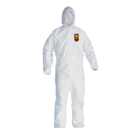 KleenGuard A20 White Breathable Particle Protection Coveralls w/ Hood, Zipper Front, Elastic Back/Wrists/Ankles (Vending Machine Ready), 3XL