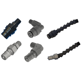VapLock Filter Adapter, Justrite Centura Quick Disconnect, SS and PTFE, 90 Degree Elbow