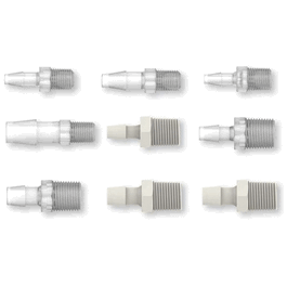 VapLock Tubing Adapter, 1/4 in. ID x 1/8 in. NPT(M), Polypropylene