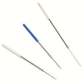 Reusable Nichrome Wire Teasing Needles with Blue Handle, 6 in., Angled, 19 Gauge